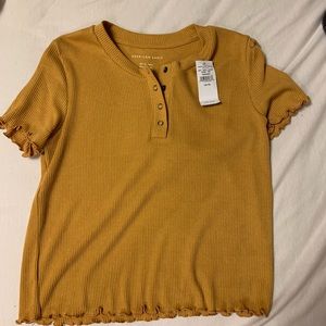 yellow american eagle shirt